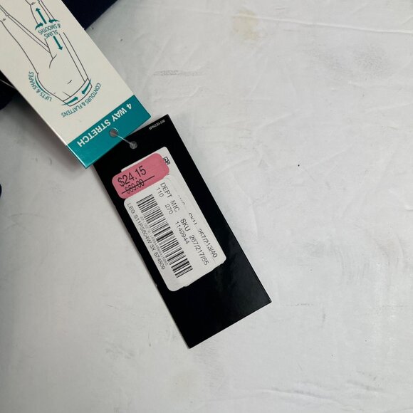 NWT Slim Factor By Investments Plus 4-Way Stretch Leggings Navy Contours Smooths - Picture 6 of 13